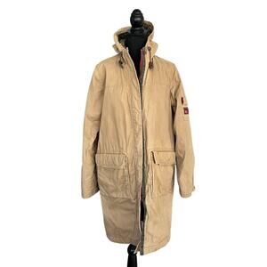 Vintage Abercrombie & Fitch Coat Womens Small Quilted Lined Military Y2K Utility